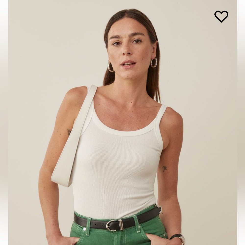 Reformation Calie Tank in White - Medium